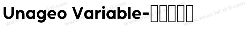 Unageo Variable字体转换